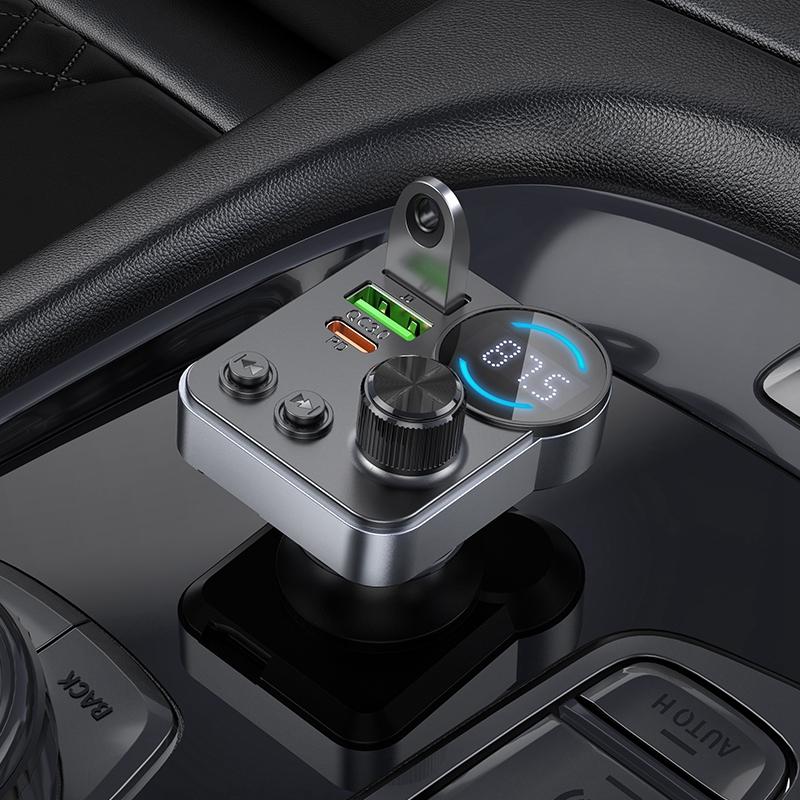 HOCO E86 48W PD30W+QC3.0 Car Charger with Bluetooth + FM Transmitter