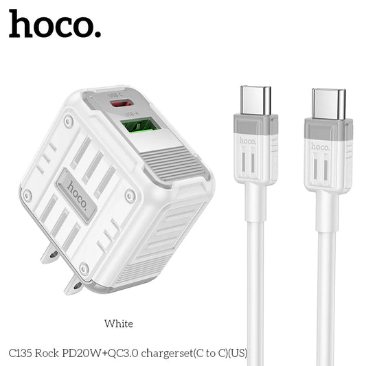 HOCO C135 20W USB-C +QC3.0 USB-A Multi-Port Charger