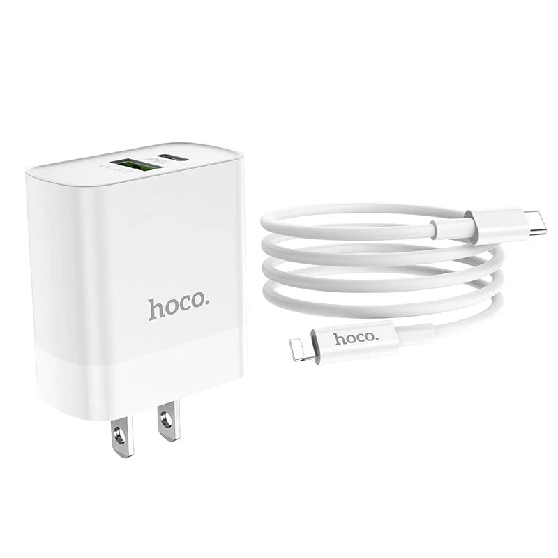 HOCO C80 PD20W + QC3.0 Dual-port Charger (US) Set