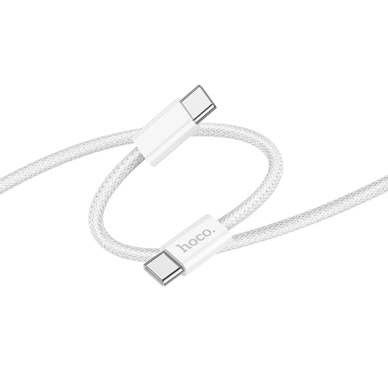 HOCO X105 Type-C to Type-C PD 60W Charging Data Cable 1m White