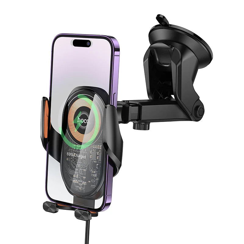HOCO HW34 3-Axis Linkage Wireless Charging Car Holder for Dashboard/Center Console
