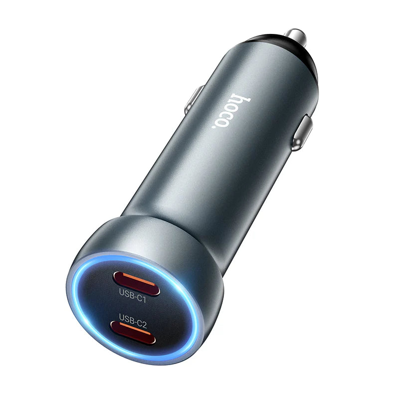 HOCO Z54B PD60W USB-C / Type-C Dual Port Car Charger