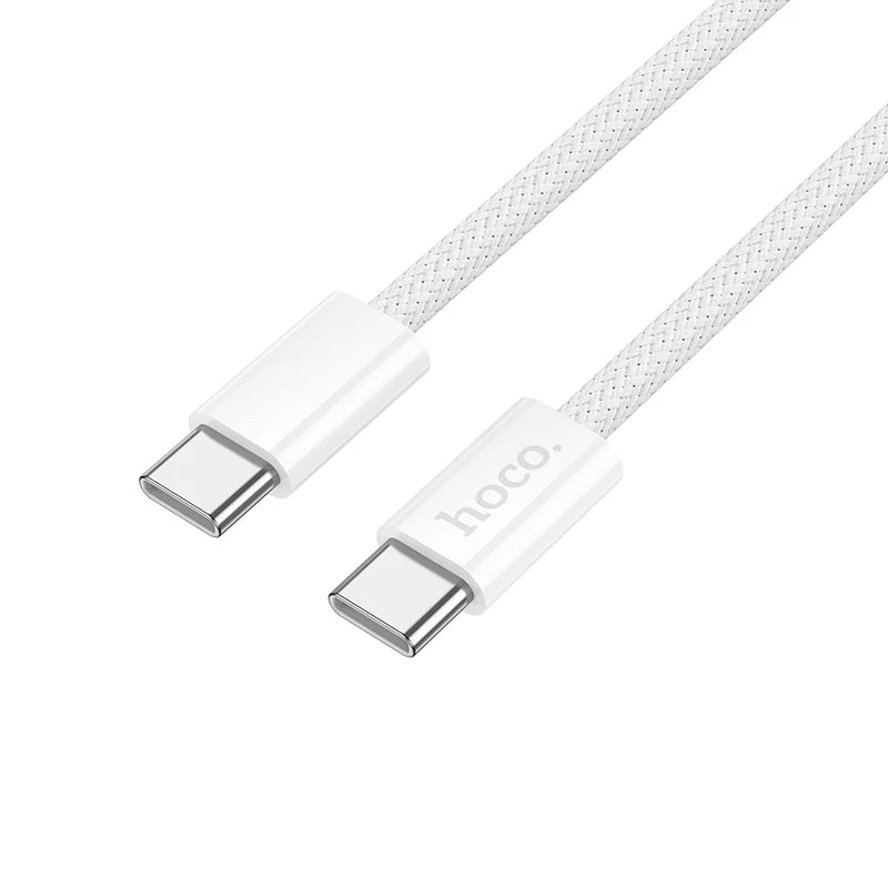 HOCO X105 Type-C to Type-C PD 60W Charging Data Cable 1m White