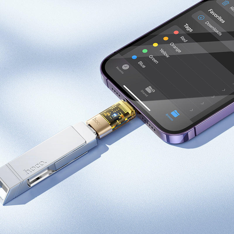 HOCO UA36A Lightning Male to USB-C / Type-C Female OTG Adapter